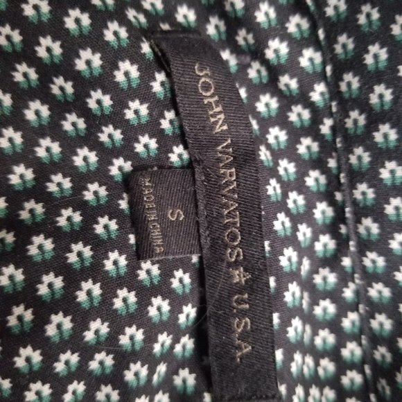New JOHN VARVATOS Star USA Men's Rodney Geo Patterned Concealed Placket Button S - Picture 7 of 9